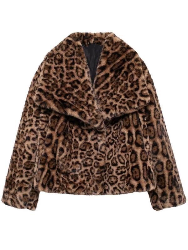 Veste en fausse fourrure unie pour femme, manteau décontracté à col et manches longues pour l'automne et l'hiver, vêtements quotidiens pour femme, hauts mignons