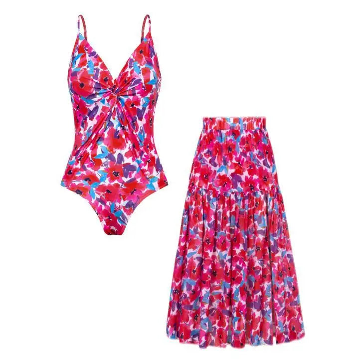 Ensemble de maillots de bain deux pièces, style décontracté et vacances, idéal pour la plage et la piscine estivales