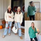 Veste doudoune oversize matelassée à capuche chauve-souris pour femme, pull à manches longues léger et chaud avec grande poche poitrine