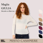 [2026.COUTURE] Maglia Giulia Basic a Maniche Lunghe in Misto Cashmere