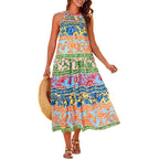 Robe florale, style bohème décontracté, tenue d'été quotidienne