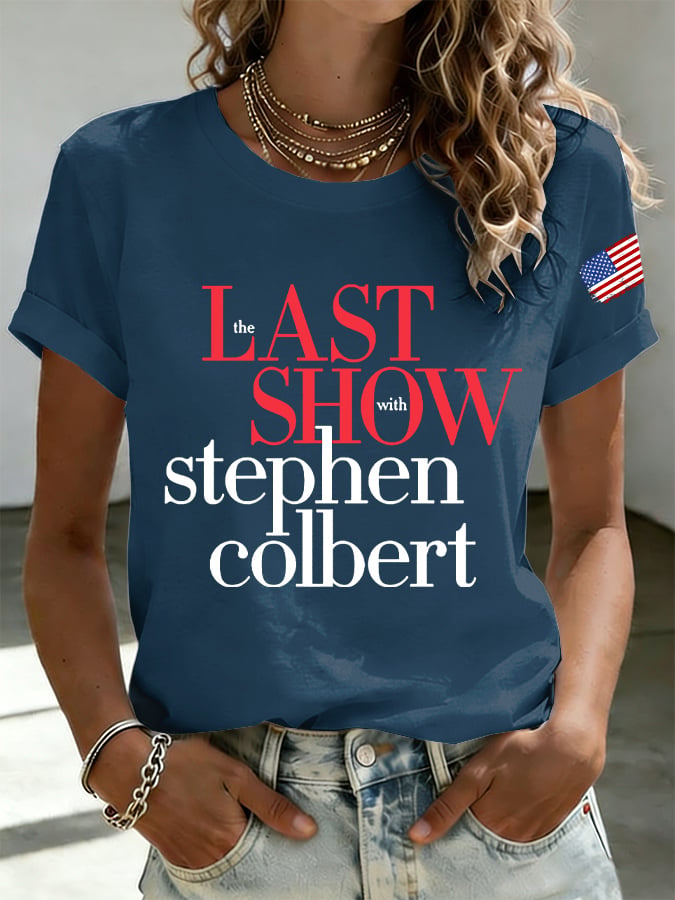 T-shirt con stampa retrò "Last Show"