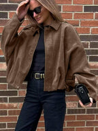 Giacca Aviator Donna, Nuovi Cappotti E Giacche, Giacca Casual Con Cerniera Da Donna Per L'Inverno, Giacca Da Pilota Oversize Taglio Corto, Giacca Corta Streetwear Donna 2025, Capispalla