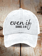 Unisex Even If Print Baseball Cap