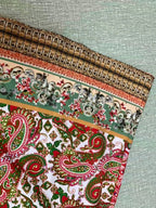 Vestito caftano con perline e stampa bohémien, Abito lungo da sera in stile abaya Jalabiya, Nuova moda femminile mediorientale, Abito elegante da festa, Caftano con stampa etnica