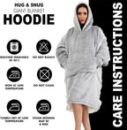 Couverture Sweat à Capuche Géante Homme Femme, Polaire Sherpa Ultra Douce Chaude Confortable Portable, Plaid Couverture à Manches pour Adultes Ados avec Grande Poche