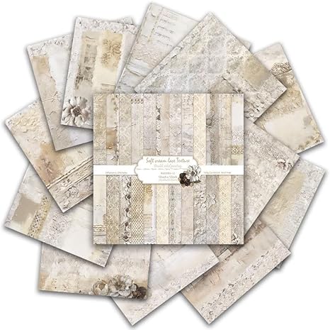 12x12 Vintage Scrapbook Paper, 24 Sheets/24 Designs Double-Sided Floral Patterned Paper for DIY Card Making Photo Album Journal Decor