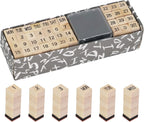 30PCS Wooden Rubber Stamps, Vintage Wood Letter, Mini Cute Emoji Stamps for Cards Making DIY Scrapbooking Photo Album Decoration