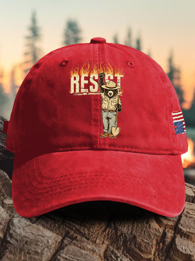 Cappello da baseball stampato Retro Resist Save The Forest Service