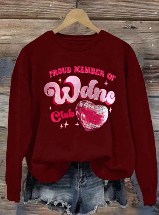Women's Retro Funny Proud Member Of Club We Do Not Care Menopause Perimenopause Print  Sweatshirt