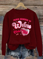 Women's Retro Funny Proud Member Of Club We Do Not Care Menopause Perimenopause Print  Sweatshirt
