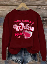 Women's Retro Funny Proud Member Of Club We Do Not Care Menopause Perimenopause Print  Sweatshirt