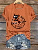 V-Neck Retro Funny Proud Member Of  Club We Do Not Care Menopause Perimenopause Print T-Shirt