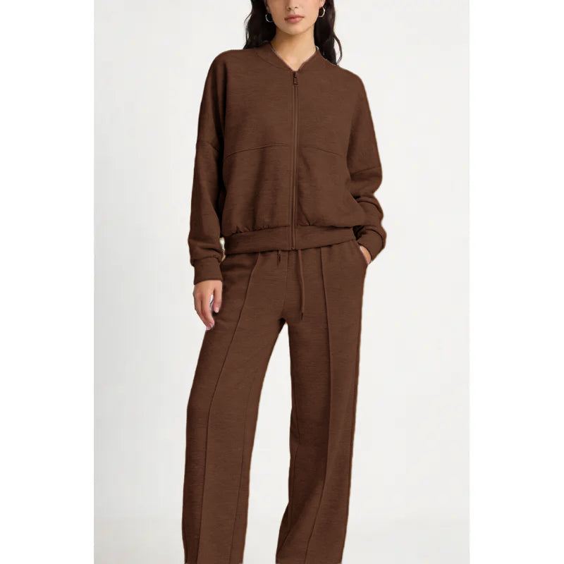 Tuta primaverile con zip, senza felpatura interna