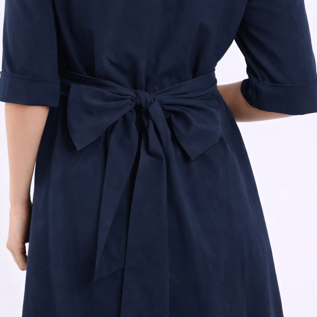 2026 Bea, Long Dress With Waist Tie