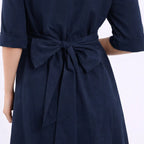 2026 Bea, Long Dress With Waist Tie