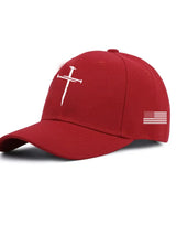 Unisex Flag Cross Print Baseball Cap