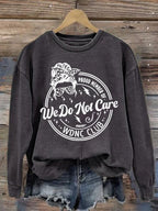 Felpa con stampa "Proud Member Of WDNC" stile retrò divertente