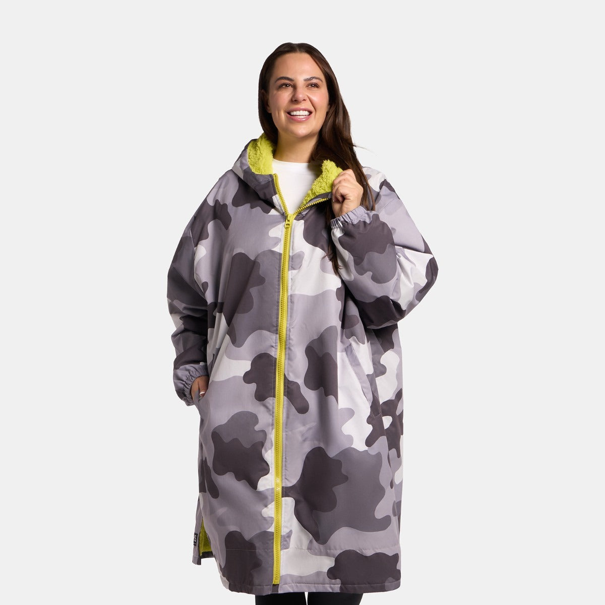 Peignoir de Séchage Imperméable Coupe-Vent, Robe de Changement Doublée Polaire Sherpa Douce, Manteau Veste à Capuche Surdimensionné à Manches Longues pour Enfants, Adultes, Hommes, Femmes, Surf, Plage, Natation, Restez au Sec