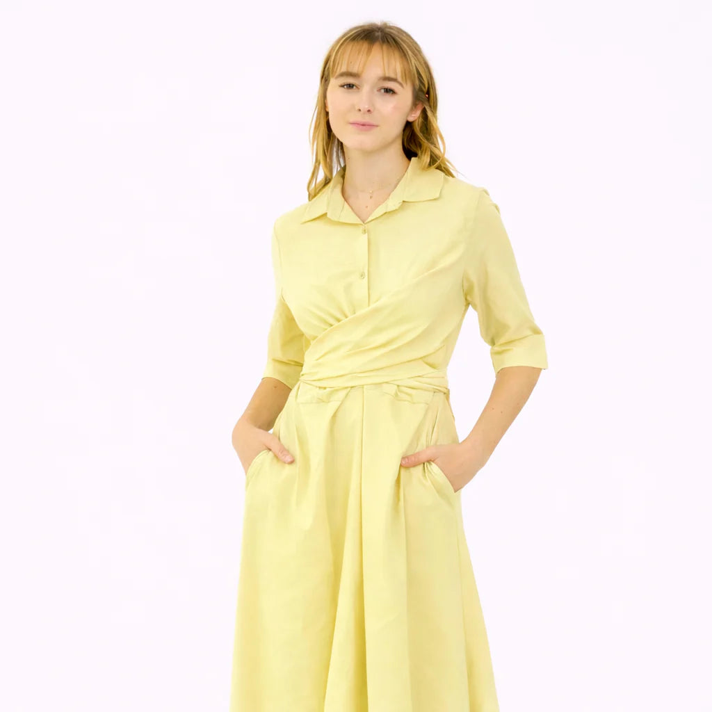 2026 Bea, Long Dress With Waist Tie