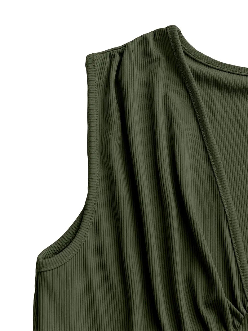 Combinaison bustier à col en V pour femme, printemps/été