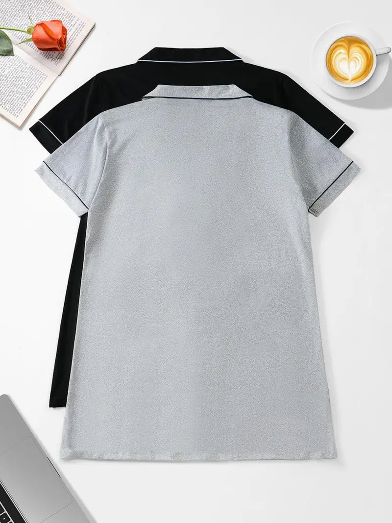 Ensemble nuisette pour femme, vêtements d'intérieur confortables, décontractés, minimalistes et ajustés, pyjama de printemps, d'été, d'automne, tenue d'intérieur pour femmes, ensemble 2 pièces