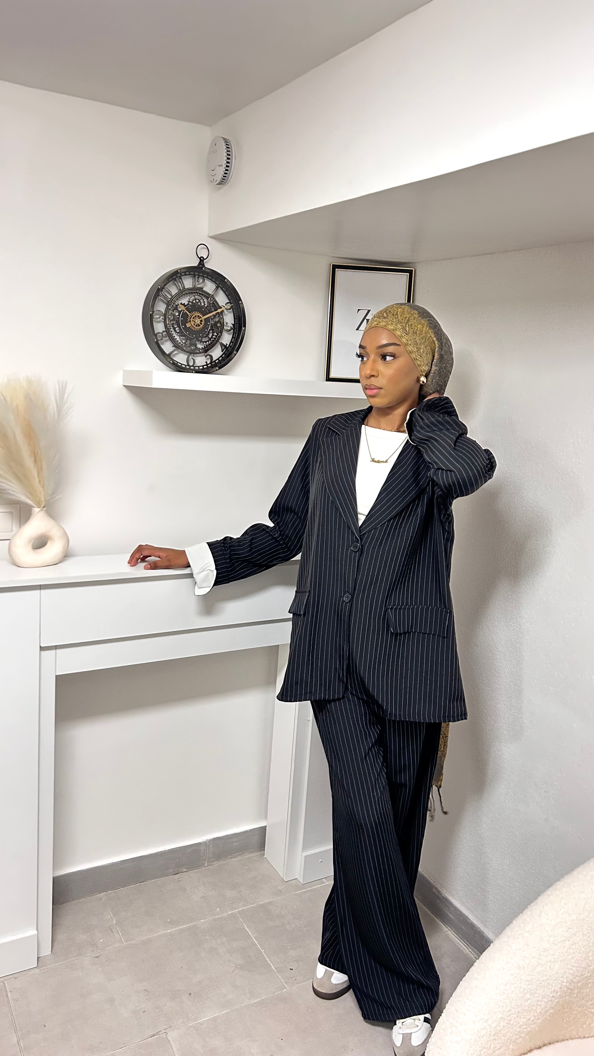 Completo blazer a righe
