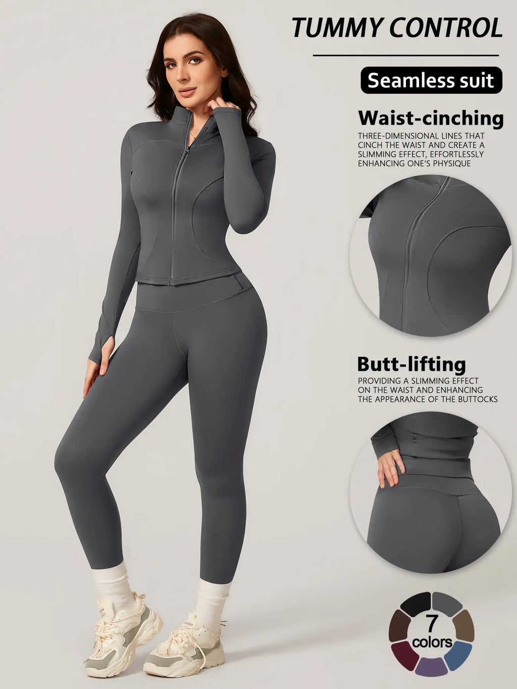 Completo da allenamento da donna a due pezzi slim-fit