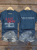 🔥Buy 3 Get 15% Off🔥V-Neck Retro Last Show Print T-Shirt