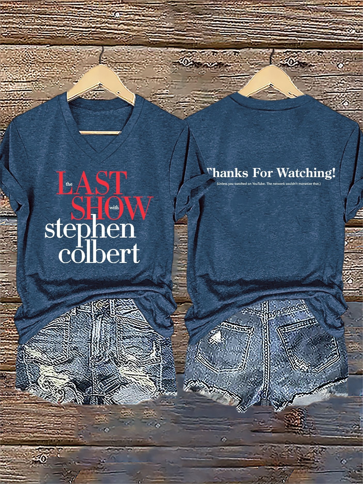 🔥Compra 3 e ricevi il 15% di sconto🔥T-Shirt con stampa retrò "Last Show" con scollo a V