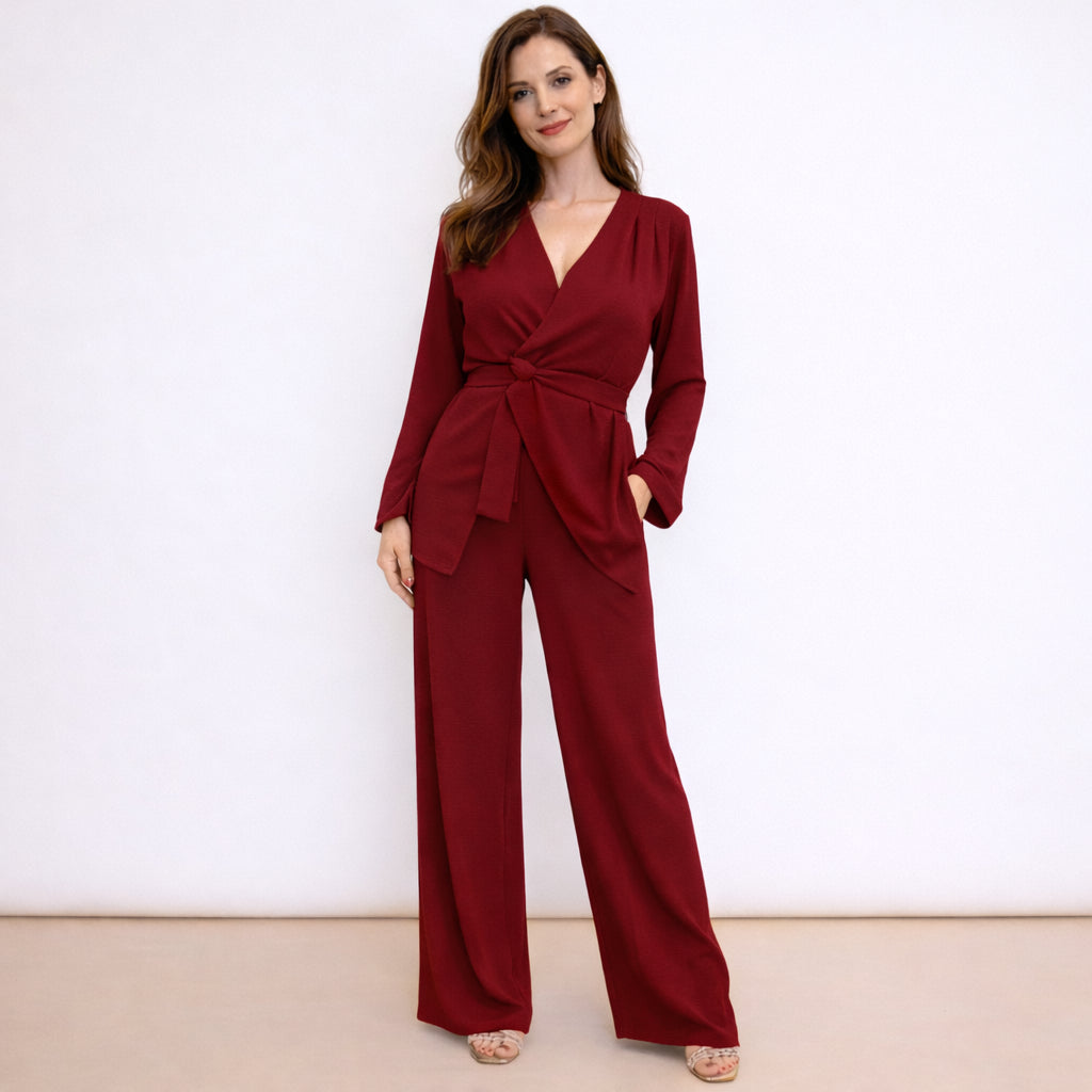 [2026.COUTURE] Spring, Completo Pantaloni E Maglia Incrociata
