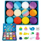 🛁🐣Bombe da Bagno per Bambini – Confezione da 12 con Giocattoli a Sorpresa all'Interno, Ideali per Cesti Pasquali