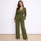 [2026.COUTURE] Spring, Completo Pantaloni E Maglia Incrociata