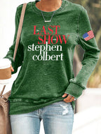Retro Last Show Print Sweatshirt