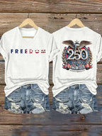 T-shirt stampa FREEDOM da donna