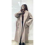 Trench-coat en laine avec ceinture