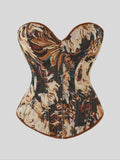 Top modellante floreale da donna, corsetto alla moda con chiusura a lacci, modellante controllo pancia da donna, modellante regolabile