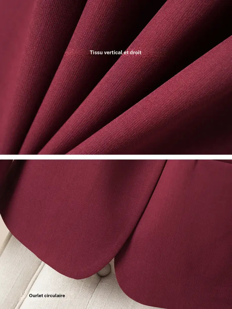 Veste blazer élégante à un bouton pour femme, manteau à manches longues et coupe ajustée pour le bureau, vêtement d'extérieur mode automne et hiver