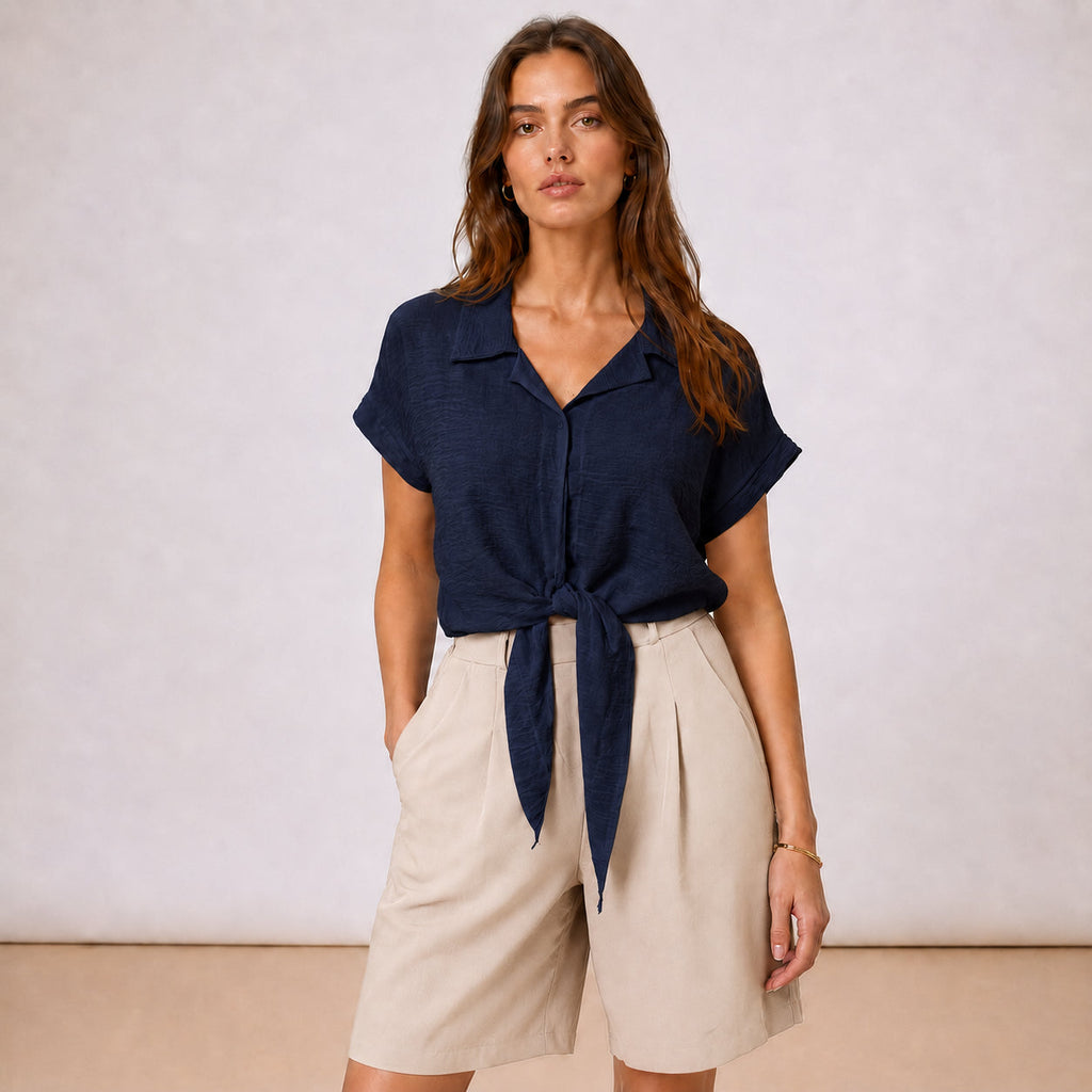 [2026.COUTURE] Chemise Courte Nouée