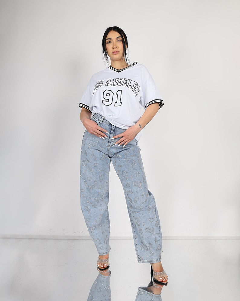 Jeans Glitter Maculato