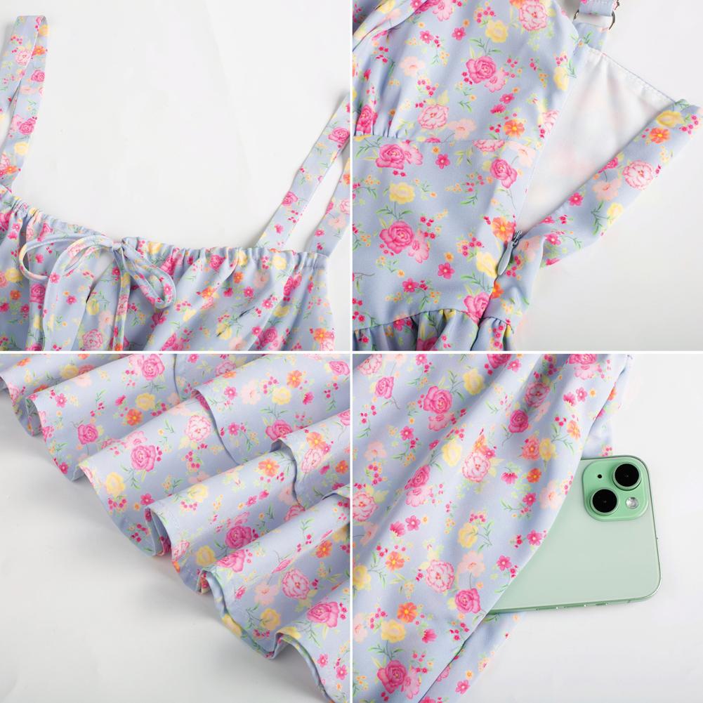 Mini-robe Corset Fleurie, Style Décontracté et Vacances