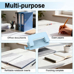 2 Hole Paper Punch,Metal Two Hole Punch，Adjustable 2 Hole Paper Puncher for A4/A5/B5 Looseleaf Book and Home Supplies（Blue）