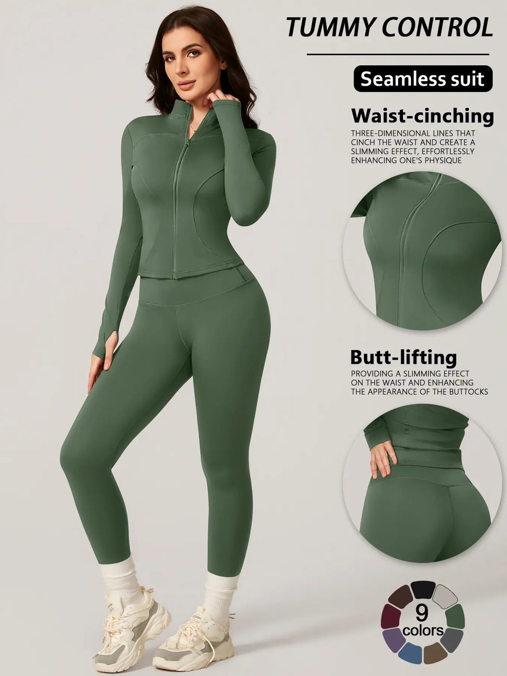 Completo da allenamento da donna a due pezzi slim-fit
