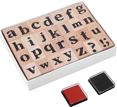 10 Pcs Number Stamps Set, Wooden Number Rubber Stamps 0-9 with 2 Colors Stamp Pad, Craft Ink Digits Stamp for Calendar Scrapbooking Card Making DIY Crafting Back to School Supplies Gifts