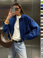 Giacca Aviator Donna, Nuovi Cappotti E Giacche, Giacca Casual Con Cerniera Da Donna Per L'Inverno, Giacca Da Pilota Oversize Taglio Corto, Giacca Corta Streetwear Donna 2025, Capispalla