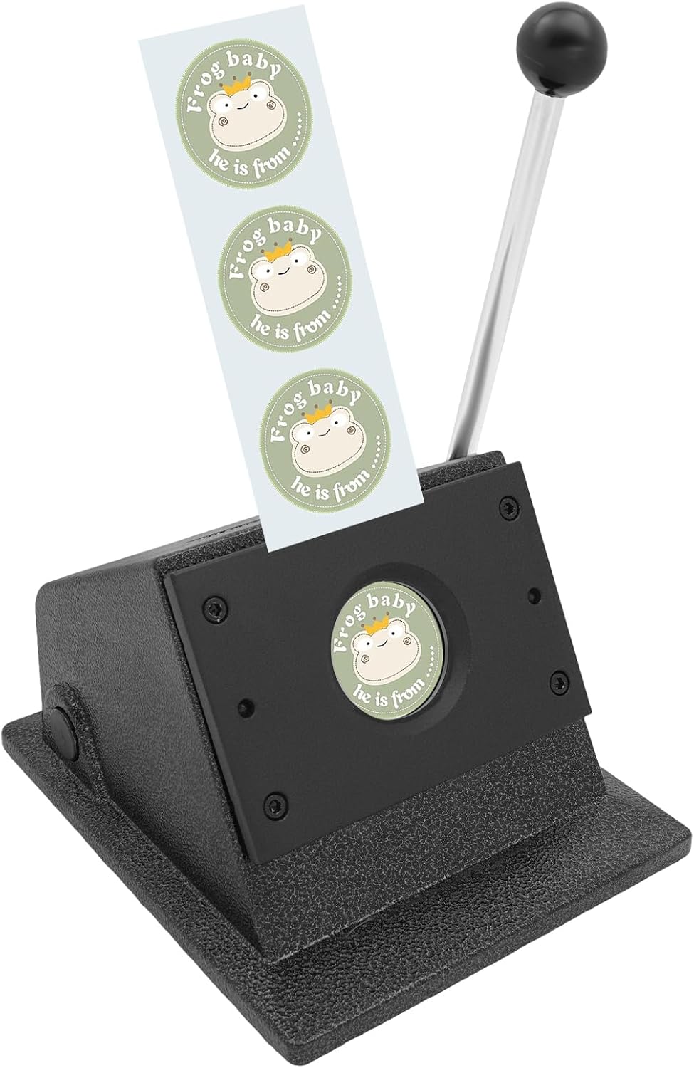 1.46" /37mm Button Paper Cutter, 1.9"/48.5mm Cutting Hole Dia. Round Punch Die Cutter, Professional Badge & Medal Cutting Machine, Manual Circle Cutter for Paper, Cardboard & Thin Leather