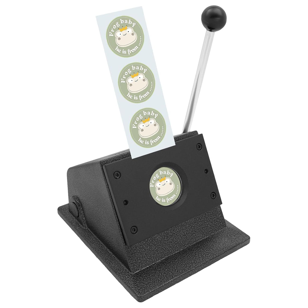 1.46" /37mm Button Paper Cutter, 1.9"/48.5mm Cutting Hole Dia. Round Punch Die Cutter, Professional Badge & Medal Cutting Machine, Manual Circle Cutter for Paper, Cardboard & Thin Leather