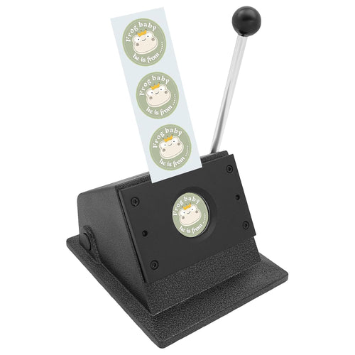 1.46" /37mm Button Paper Cutter, 1.9"/48.5mm Cutting Hole Dia. Round Punch Die Cutter, Professional Badge & Medal Cutting Machine, Manual Circle Cutter for Paper, Cardboard & Thin Leather