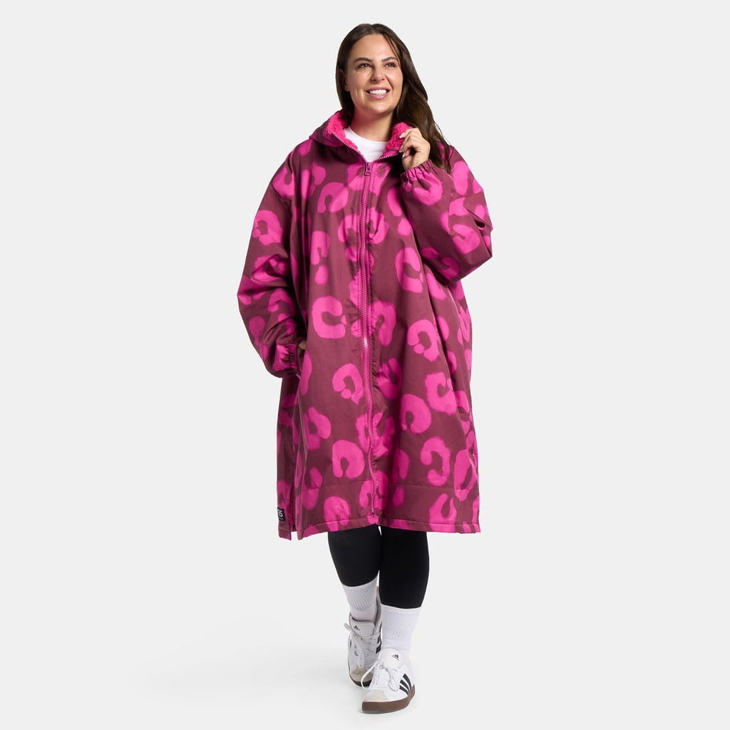 Peignoir de Séchage Imperméable Coupe-Vent, Robe de Changement Doublée Polaire Sherpa Douce, Manteau Veste à Capuche Surdimensionné à Manches Longues pour Enfants, Adultes, Hommes, Femmes, Surf, Plage, Natation, Restez au Sec