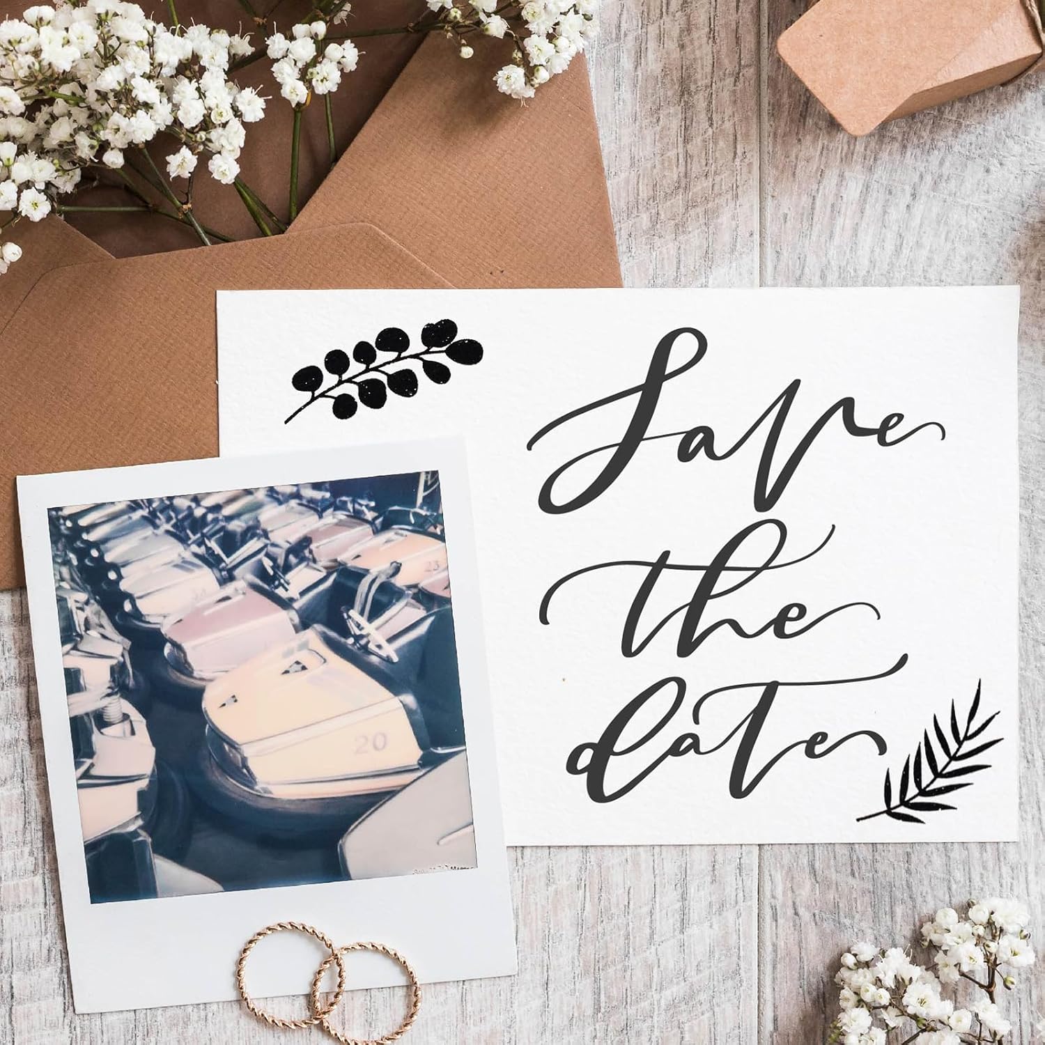 12 Pcs Vintage Wooden Rubber Stamps, Plant and Flower Decorative Wooden Rubber Stamp Set for Art DIY Craft Scrapbooking Journals Card Making Letters